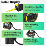 ZHENBING Strumento di misurazione laser 4 in 1: telemetro laser da 40 m e metro a nastro da 5 m