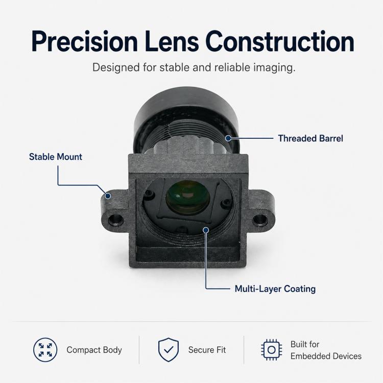 Modulo obiettivo FPV ultra grandangolare HD da 4 MP con apertura F2.0 da 1/2,9 pollici per fotografia aerea e trasmissione di immagini., F2.0 4MP HD Lens