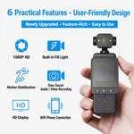 DV01 Fotocamera sportiva tascabile portatile con obiettivo girevole a 180°, WiFi+32G, WiFi+64G, WiFi+128G, Non-WiFi, Non-WiFi+32G, Non-WiFi+64G, Non-WiFi+128G
