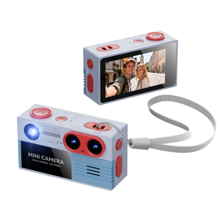 Mini fotocamera portatile portachiavi G9 4K con doppia fotocamera, schermo IPS rotante da 1,97 pollici.
