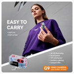 Mini fotocamera portatile portachiavi G9 4K con doppia fotocamera, schermo IPS rotante da 1,97 pollici.