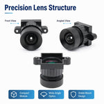 Obiettivo per telecamera robotizzata per tosaerba, sensore da 5 MP da 1/2,5 pollici, obiettivo binoculare per riconoscimento facciale, design a bassa distorsione., Robotic Mower Camera Lens