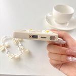 Custodia per telefono con ciondolo a forma di margherita e perla color macaron, con catena a bracciale., For Galaxy A16 5G / 4G