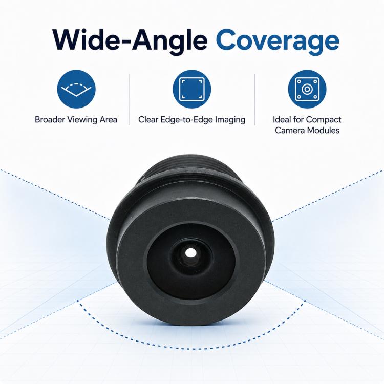 Obiettivo grandangolare HD impermeabile da 1/3 di pollice per auto, ideale per telecamere posteriori e ecoscandagli subacquei.