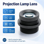 Obiettivo per proiettore pubblicitario, compatibile con pellicola da 25 mm, rapporto di proiezione 1:0,5, obiettivo ad alta definizione, alta luminosità e bassa distorsione., rojection Light Lens