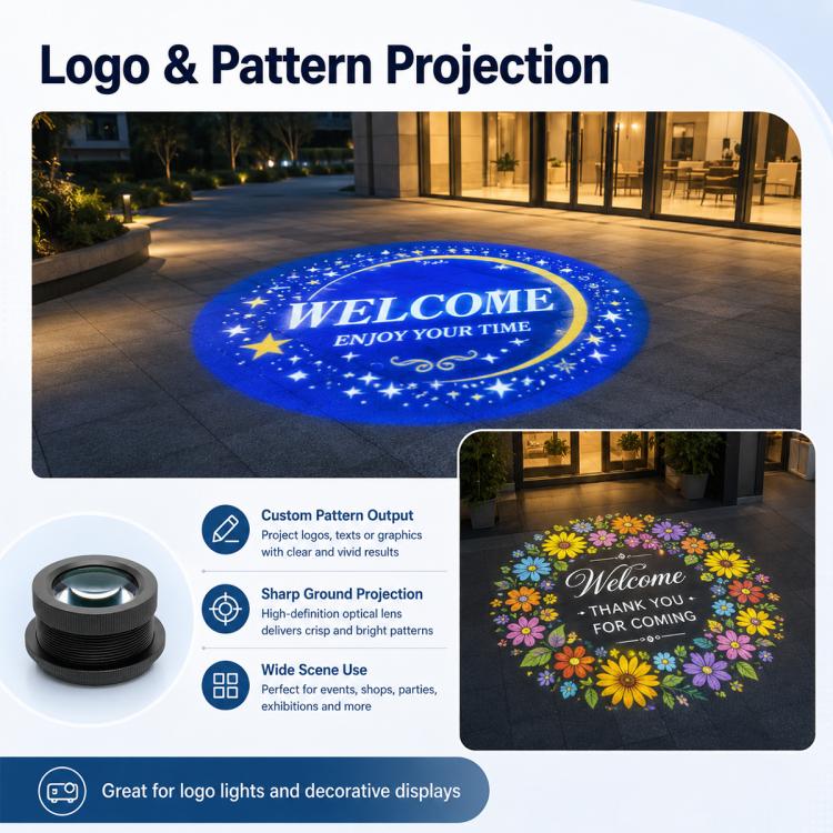 Obiettivo per proiettore pubblicitario, compatibile con pellicola da 25 mm, rapporto di proiezione 1:0,5, obiettivo ad alta definizione, alta luminosità e bassa distorsione., rojection Light Lens
