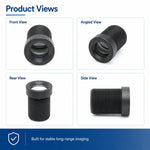 Obiettivo teleobiettivo da 20 mm, HD 5 MP, sensibile agli infrarossi per sensore da 1/2,5 pollici, per videosorveglianza., 20mm Telephoto Lens