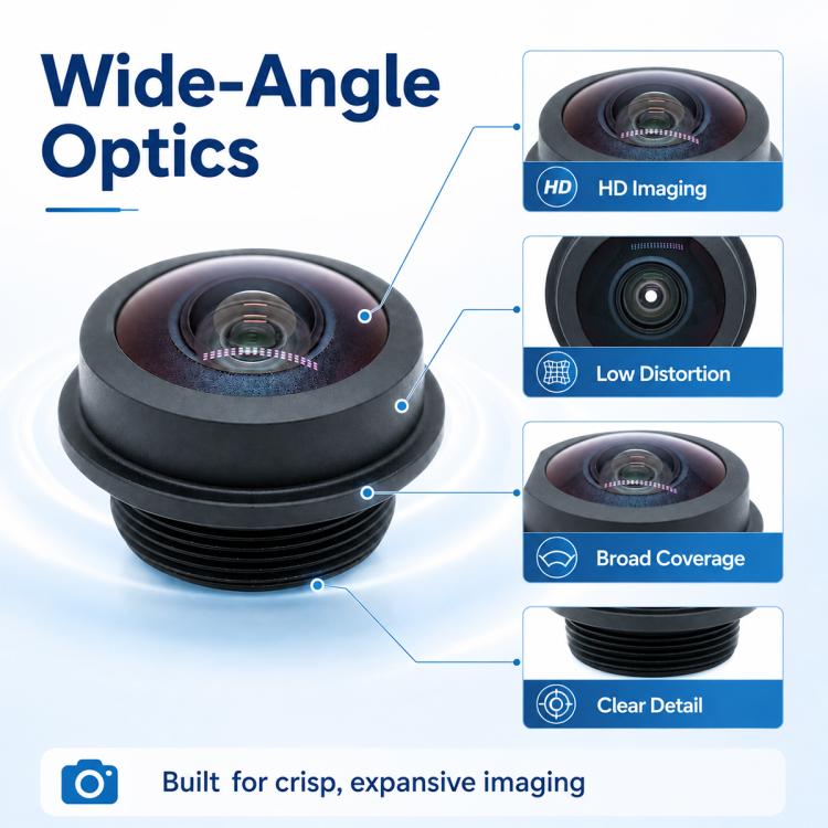 Obiettivo grandangolare da 1,8 mm, sensore da 1/2,9 pollici, visione notturna HD, obiettivo panoramico impermeabile per telecamere di visione a 360° e posteriori per autoveicoli., 1.8mm Wide Angle Lens