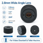 Lente cilindrica da 2,8 mm, sensore da 1/4 di pollice per videocitofoni, sportelli automatici bancari e moduli telecamera per sportelli bancomat., mm Cylindrical Lens