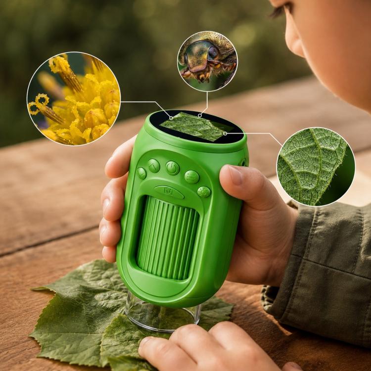 Microscopio digitale portatile per bambini con schermo e ingrandimento 1000x., Only Host, Host + 16GB, Host + 32GB