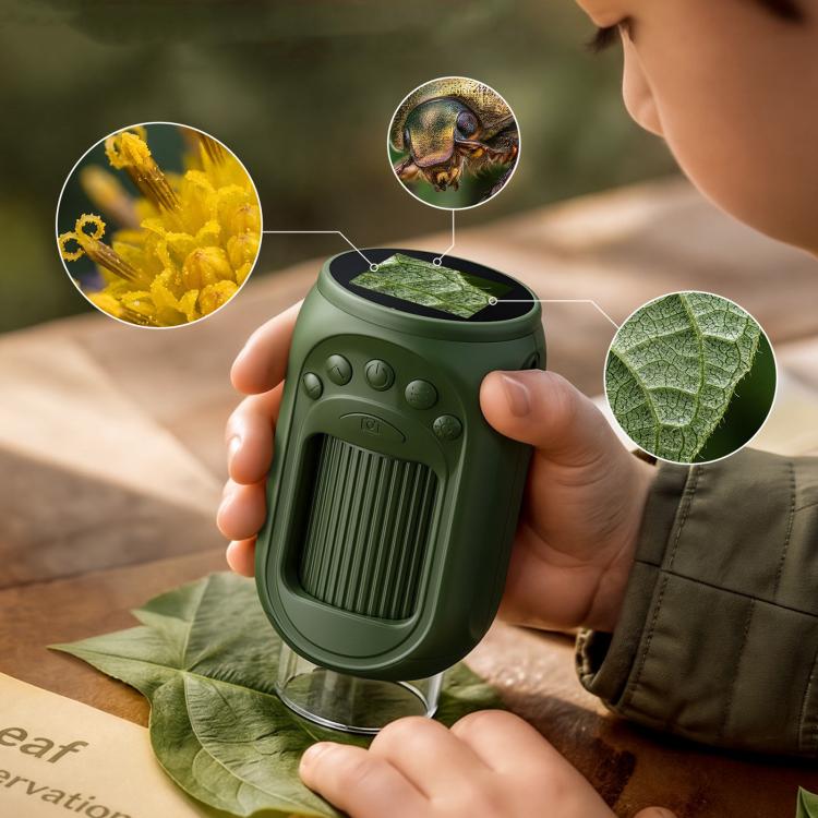 Microscopio digitale portatile per bambini con schermo e ingrandimento 1000x., Only Host, Host + 16GB, Host + 32GB