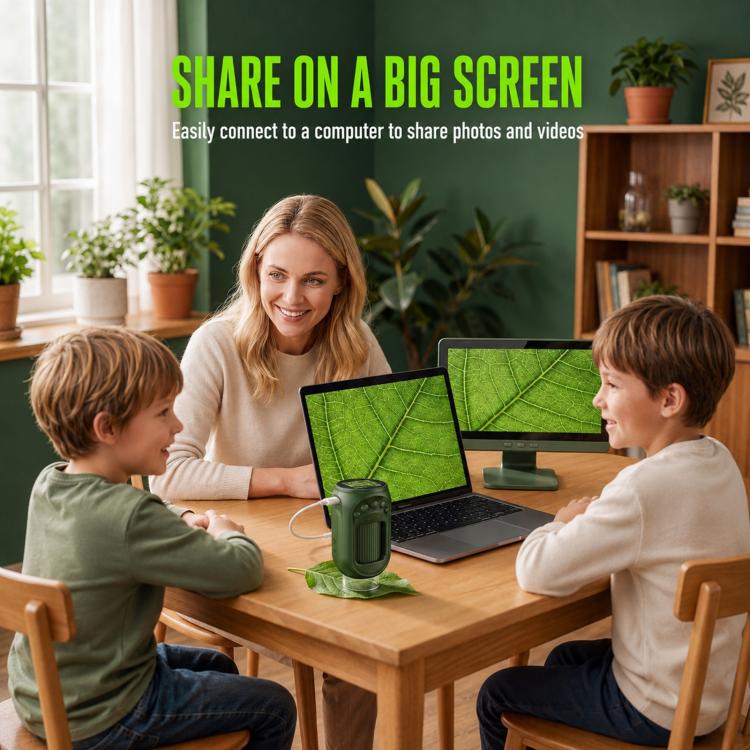 Microscopio digitale portatile per bambini con schermo e ingrandimento 1000x., Only Host, Host + 16GB, Host + 32GB