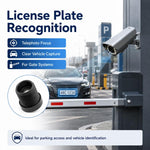 Obiettivo di sorveglianza teleobiettivo da 12 mm, obiettivo a infrarossi HD da 5 MP a bassa distorsione per sensori da 1/2,7 pollici., 12mm Telephoto Surveillance Lens
