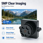 Obiettivo M12 a bassa distorsione da 7,2 mm e 5 MP per sensori da 1/2,5 pollici, fotocamere digitali e fotocamere da caccia., 7.2mm M12 Lens