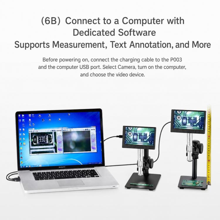 Microscopio digitale Supereyes P003 500X con display HD