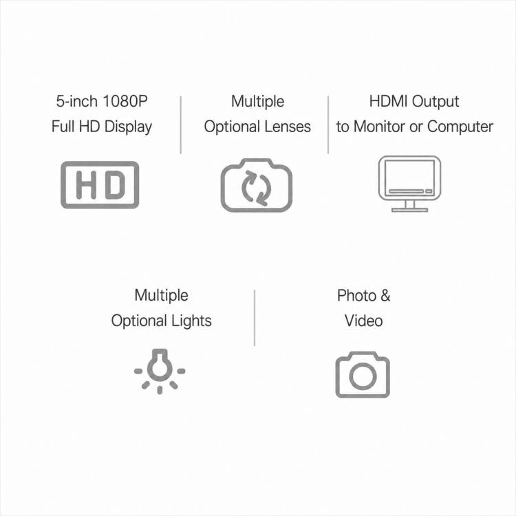 Microscopio digitale Supereyes P003 500X con display HD
