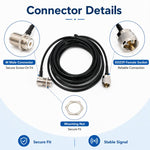 Cavo di prolunga per antenna autoradio UHF da 5 m con connettori SO239.
