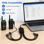 8 in 1 Multifunctional Walkie Talkie Programming Cable, 8 in 1
