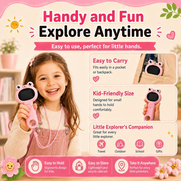 Microscopio digitale portatile 3 in 1 per bambini con lente d'ingrandimento.