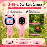Microscopio digitale portatile 3 in 1 per bambini con lente d'ingrandimento.