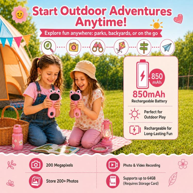 Microscopio digitale portatile 3 in 1 per bambini con lente d'ingrandimento.