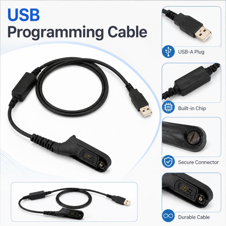 Cavo di programmazione USB per walkie talkie Motorola DP4800, For Motorola DP4800