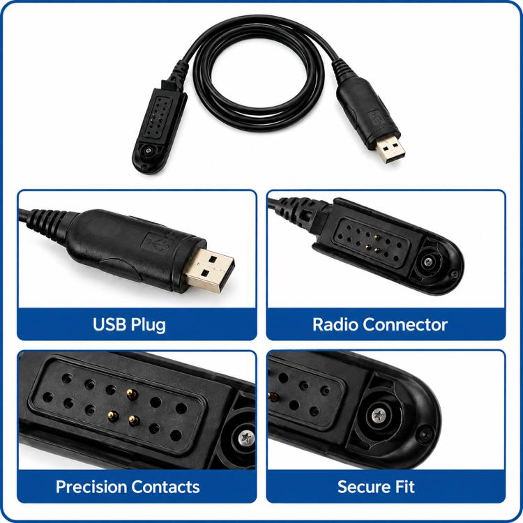 Cavo di programmazione USB per walkie talkie Motorola PRO5150, For Motorola PRO5150