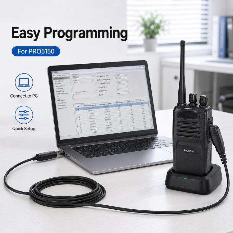 Cavo di programmazione USB per walkie talkie Motorola PRO5150, For Motorola PRO5150