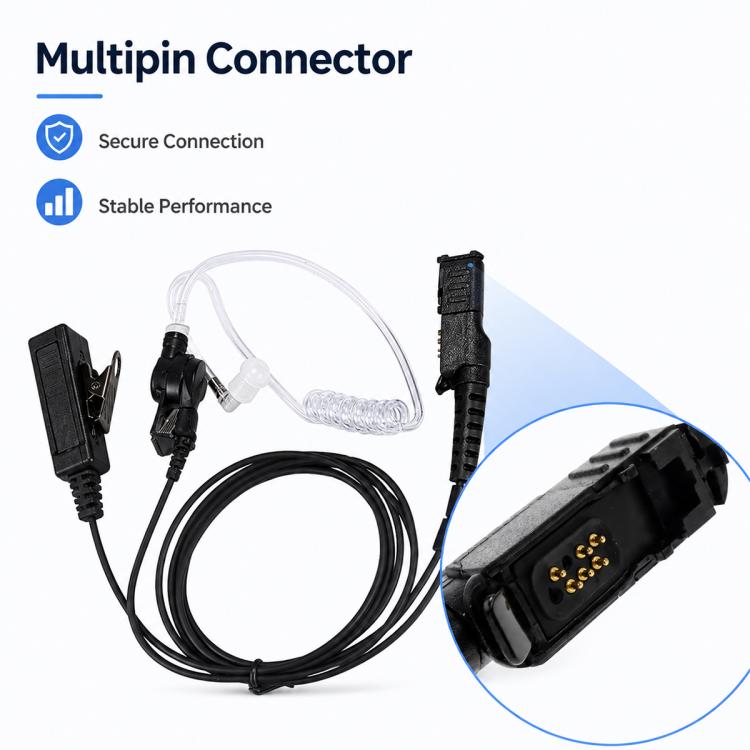 Auricolare walkie-talkie con tubo ad aria per Motorola XPR3300, For Motorola XPR3300
