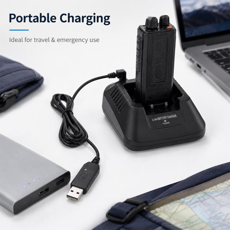 Cavo di ricarica USB step-up per walkie talkie Baofeng