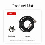 Cordino regolabile Xasurg per fotocamera, tracolla per DJI Osmo Pocket 4/3, Metal Buckle Cord, Metal Buckle Cord + Wrist Strap, Metal Buckle Cord + Buckle