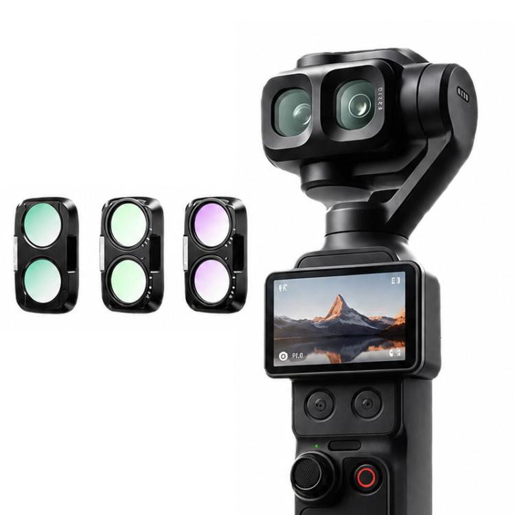 Filtro per obiettivo Xasurg per fotocamera DJI Osmo Pocket 4P, CPL, Black Mist 1/4, NIGHT, 3 in 1 CPL VND Black Mist, 3 in 1 CPL ND32 Black Mist, 4 in 1 CPL ND UV