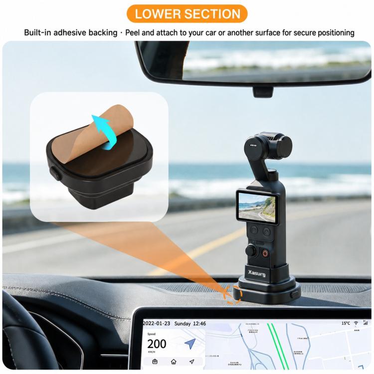 Supporto da tavolo o auto rimovibile Xasurg, For DJI Osmo Pocket 4 / 3