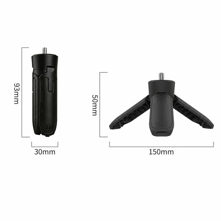 Xasurg Mini treppiede portatile a scomparsa, gimbal tascabile, supporto da tavolo con vite da 1/4 di pollice