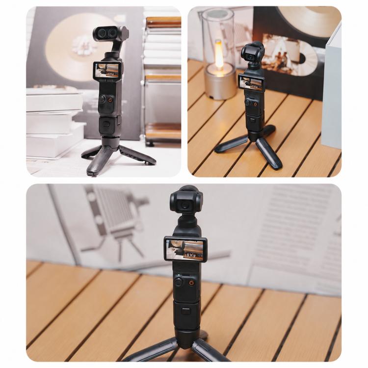 Xasurg Mini treppiede portatile a scomparsa, gimbal tascabile, supporto da tavolo con vite da 1/4 di pollice