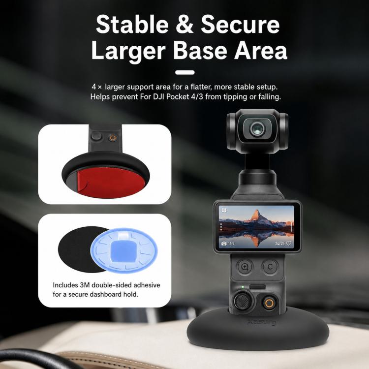 Supporto da scrivania con base in silicone Xasurg, For DJI Osmo Pocket 4 / 3