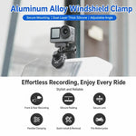 Supporto universale Xasurg per action camera da fissare al parabrezza della moto.