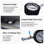 Manometro di precisione in metallo per pneumatici auto, Brass White Background Black Text, Brass Black Background White Text, Silver White Background Black Text, Silver Black Background White Text