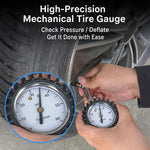Manometro di precisione in metallo per pneumatici auto, Brass White Background Black Text, Brass Black Background White Text, Silver White Background Black Text, Silver Black Background White Text