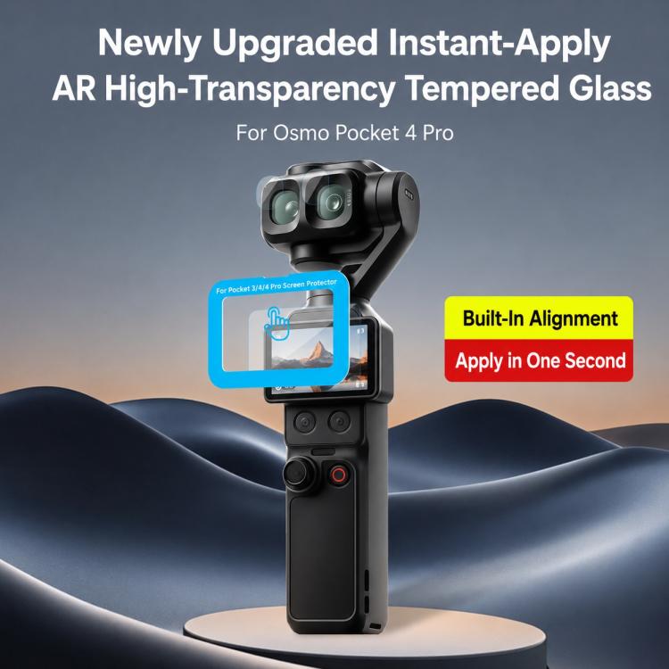 Pellicola protettiva antiriflesso Xasurg AR per vetro temperato., For DJI Osmo Pocket 4P / 4 / 3