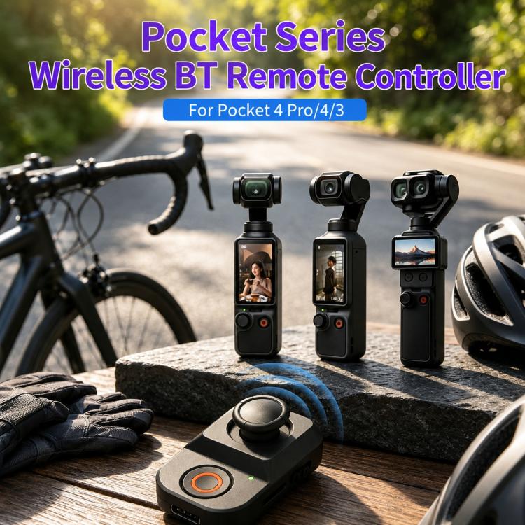 Telecomando wireless Bluetooth Xasurg, For DJI Osmo Pocket 4P / 4 / 3