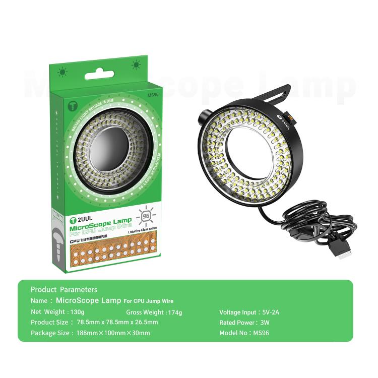 2UUL MS96 Anello luminoso a LED per microscopio per cavo jumper CPU