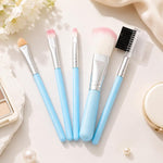 Set di 5 pennelli per il trucco, strumenti di bellezza, pennello per ombretto, pennello in spugna