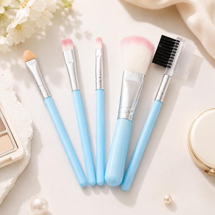 Set di 5 pennelli per il trucco, strumenti di bellezza, pennello per ombretto, pennello in spugna
