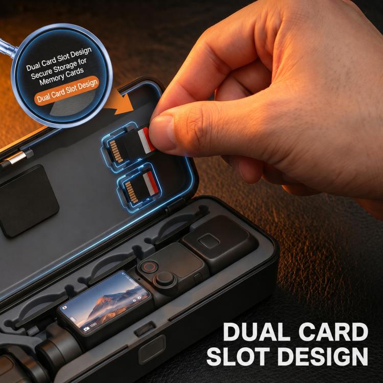 Coperchio protettivo per scatola portaoggetti Xasurg con scomparti per filtri e schede., For DJI Osmo Pocket 4P
