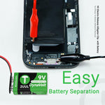 Cavo a sgancio rapido 2UUL BT04 per batteria da 9V con adesivo e alimentatore, For iPhone 16 Series