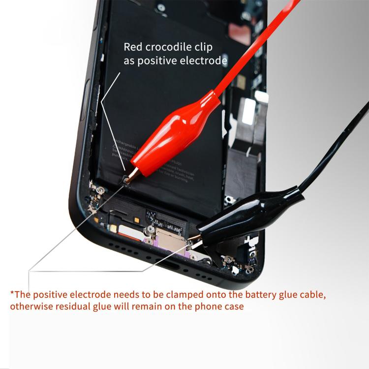 Cavo a sgancio rapido 2UUL BT04 per batteria da 9V con adesivo e alimentatore, For iPhone 16 Series