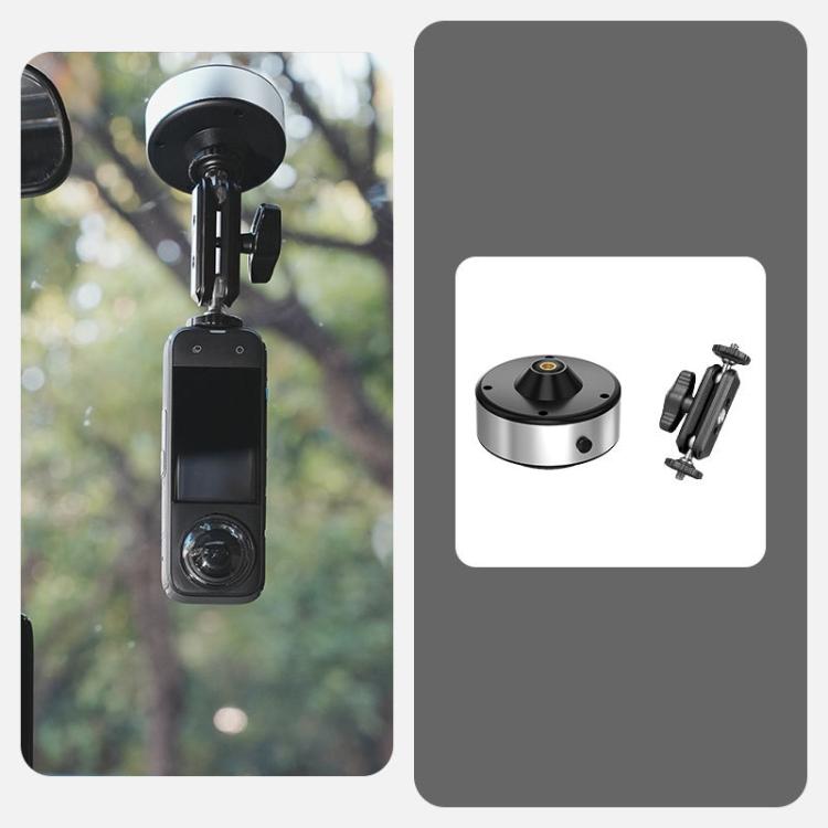 Supporto elettrico a ventosa Xasurg per DJI, Insta360, GoPro e altre action camera, Suction Cup, Suction Cup + Arm, Suction Cup + Arm + Strap