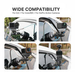 Supporto elettrico a ventosa Xasurg per DJI, Insta360, GoPro e altre action camera, Suction Cup, Suction Cup + Arm, Suction Cup + Arm + Strap