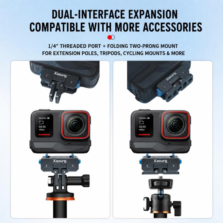 Adattatore di montaggio a sgancio rapido magnetico Xasurg, For Insta360 X5 / X4 Air / Ace Pro / Pro 2